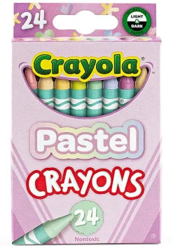 Crayola Crayons, Pastel, Pack Of 24 Crayons