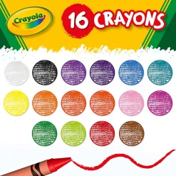Crayola® Crayons, Peg Box, Assorted Colors, Box Of 16 Crayons
