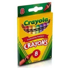Crayola Crayons, Regular Size, Assorted Colors, 8 Crayons Per Box, Set Of 24 Boxes