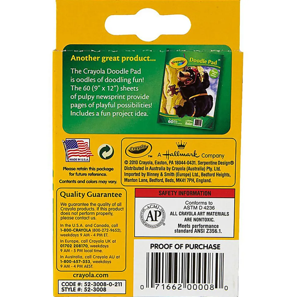 Crayola Crayons, Regular Size, Assorted Colors, 8 Crayons Per Box, Set Of 24 Boxes