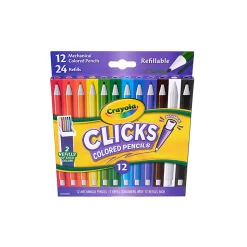 Crayola  12 Ct & 24 Refills CLICKS Mechanical Colored Pencils