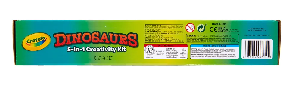Crayola® Dinosaur 5-in-1 Creativity Kit, Kit Of 60 Pieces