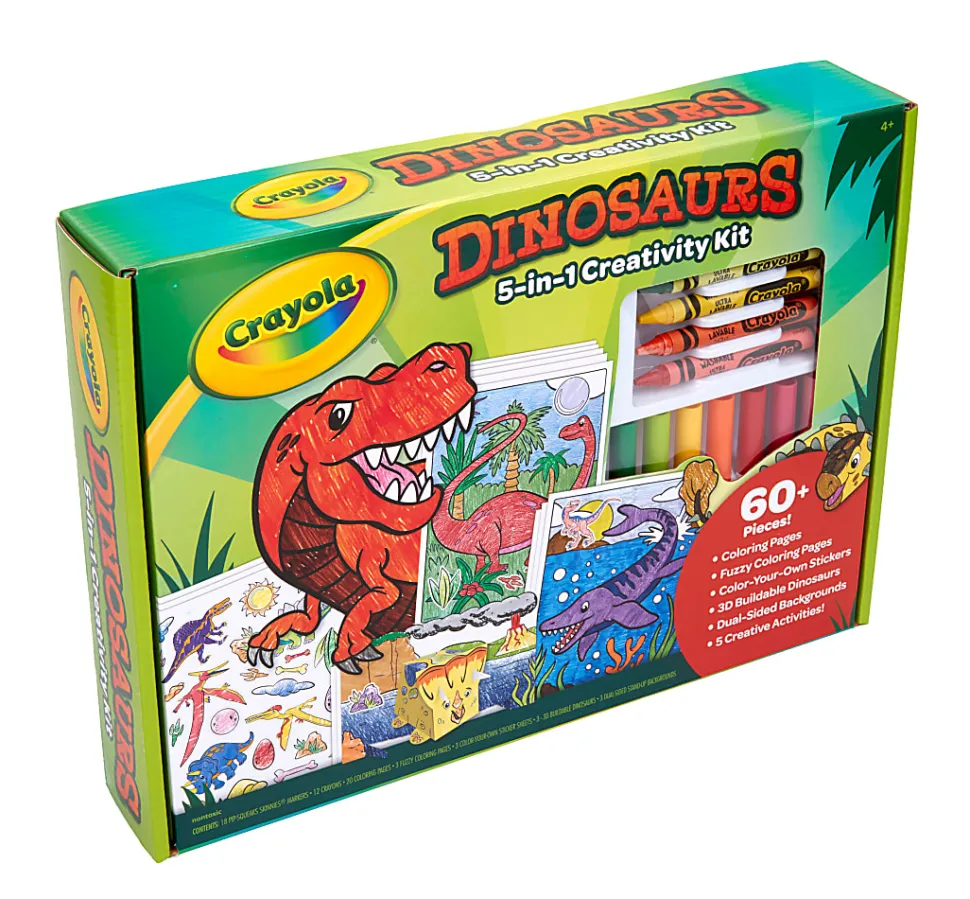 Crayola® Dinosaur 5-in-1 Creativity Kit, Kit Of 60 Pieces