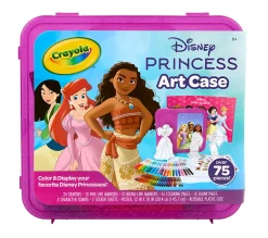 Crayola Disney Princess Art Case, 75 Art Supplies for Girls & Boys, Art Kit for Kids, Coloring Set, Gift for Girls & Boys, 5+