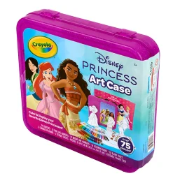 Crayola Disney Princess Art Case, 75 Art Supplies for Girls & Boys, Art Kit for Kids, Coloring Set, Gift for Girls & Boys, 5+