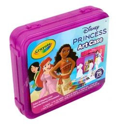 Crayola Disney Princess Art Case, 75 Art Supplies for Girls & Boys, Art Kit for Kids, Coloring Set, Gift for Girls & Boys, 5+