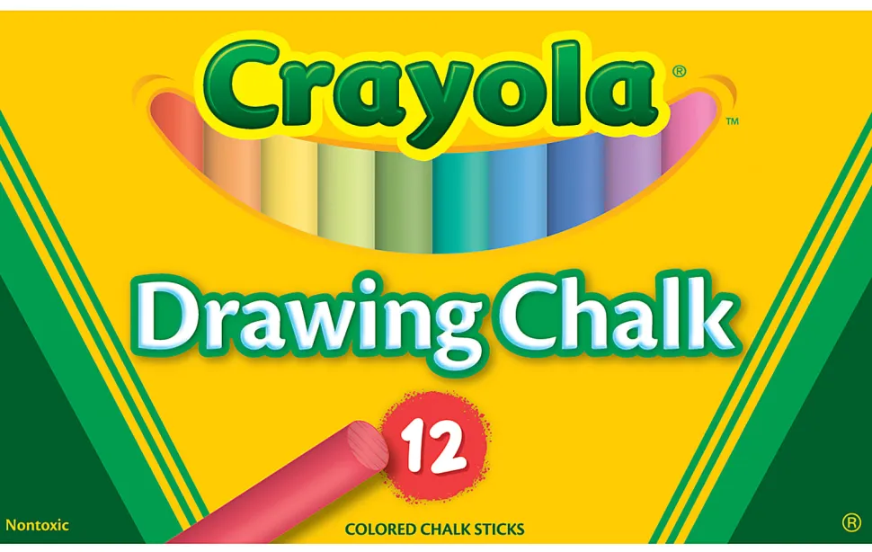 Crayola® Drawing Chalk, Assorted Colors, Box Of 12