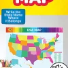 Crayola Dry-Erase USA Map, 23-1/2" x 17-1/2"