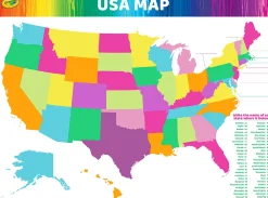 Crayola Dry-Erase USA Map, 23-1/2