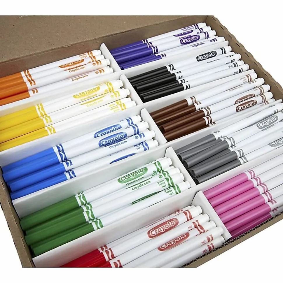 Crayola® Fine Line Markers, Assorted Classic Classpack®, Box Of 200