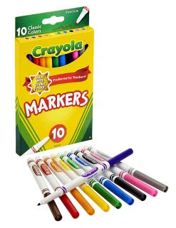Crayola® Fine Line Markers, Assorted Classic Classpack®, Pack Of 10