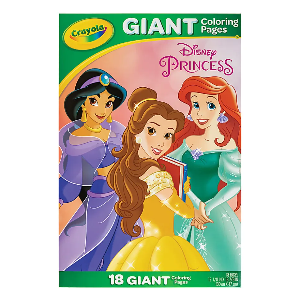 Crayola Giant Coloring Pages, 12" x 18", Princess, 18 Pages Per Set, Bundle Of 4 Sets