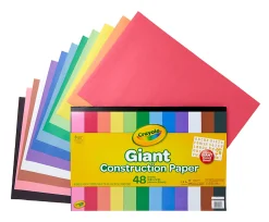 Crayola® Giant Construction Paper And Stencil Set, Tabloid Extra Paper Size, Assorted Colors