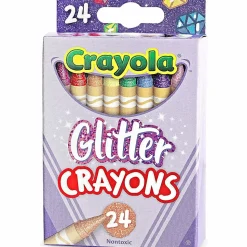 Crayola® Glitter Crayons, Assorted Colors, Pack Of 24 Crayons