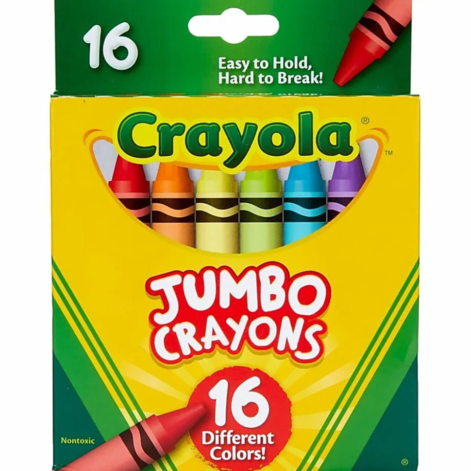 Crayola Jumbo Crayons - Assorted - 16 Per Pack