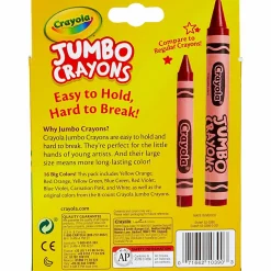Crayola Jumbo Crayons - Assorted - 16 Per Pack