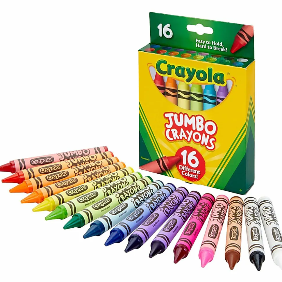 Crayola Jumbo Crayons - Assorted - 16 Per Pack