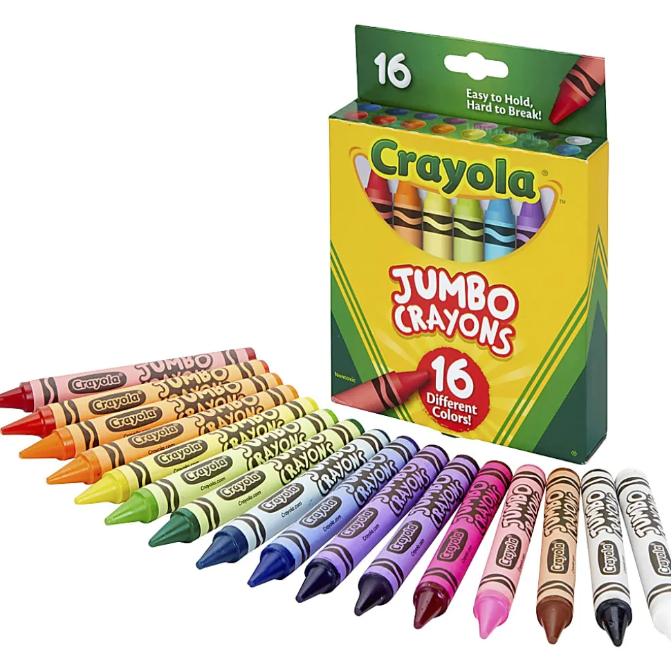 Crayola Jumbo Crayons - Assorted - 16 Per Pack