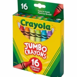 Crayola Jumbo Crayons - Assorted - 16 Per Pack