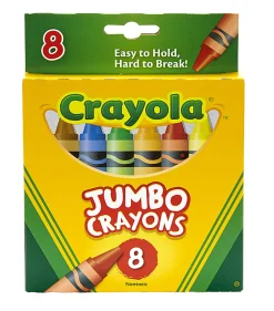 Crayola® Jumbo Crayons, Assorted Colors, Box Of 8 Crayons