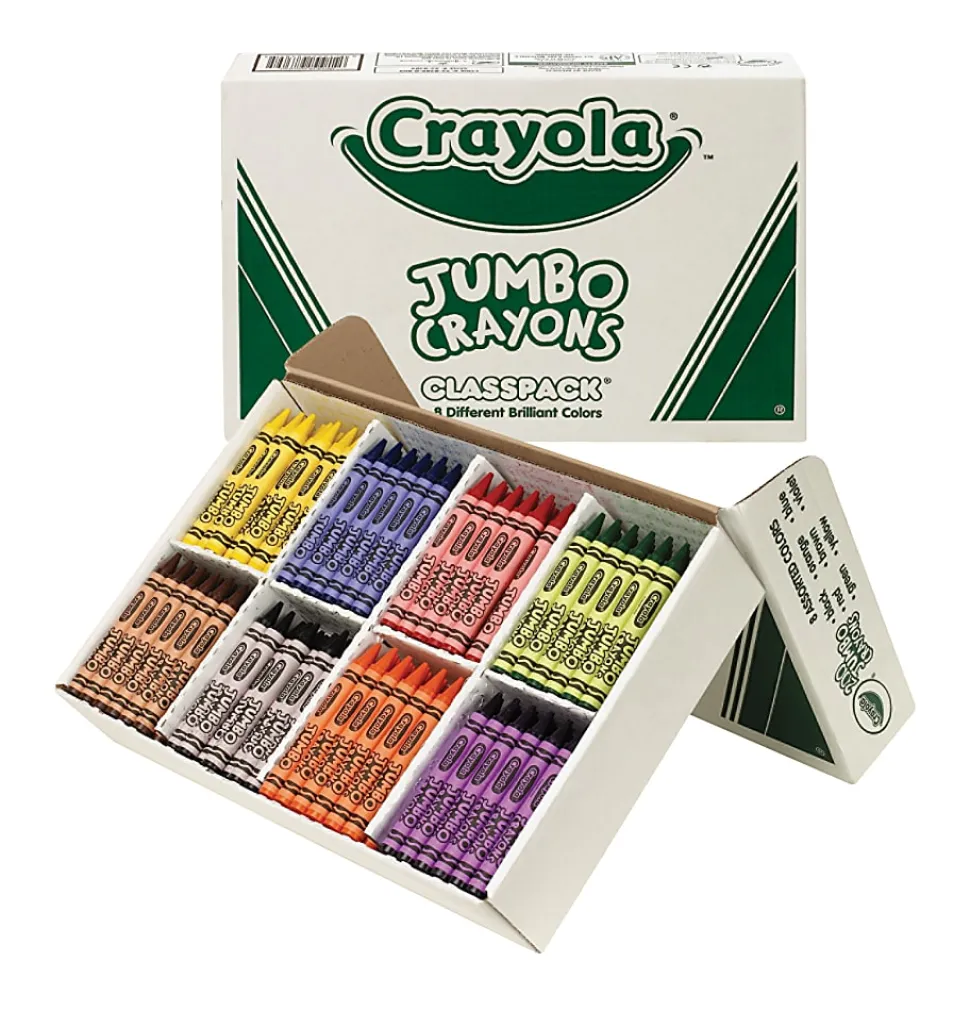 Crayola® Jumbo Crayons Classpack, Assorted Colors, Box Of 200 Crayons