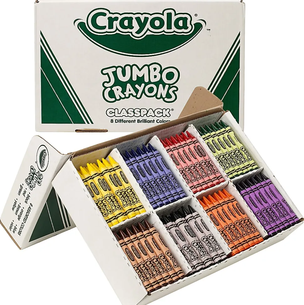 Crayola® Jumbo Crayons Classpack, Assorted Colors, Box Of 200 Crayons