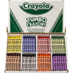 Crayola® Jumbo Crayons Classpack, Assorted Colors, Box Of 200 Crayons
