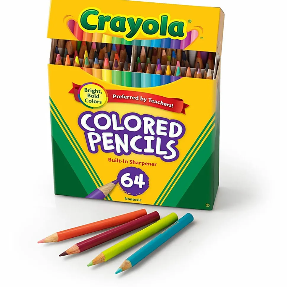 Crayola® Kids' Color Choice Short Color Pencil Set, Box Of 64