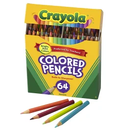 Crayola® Kids' Color Choice Short Color Pencil Set, Box Of 64