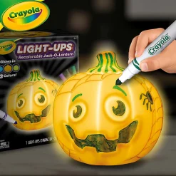 Crayola Light-Ups, Light Up Pumpkin, Reusable Coloring Toy, Glow in The Dark
