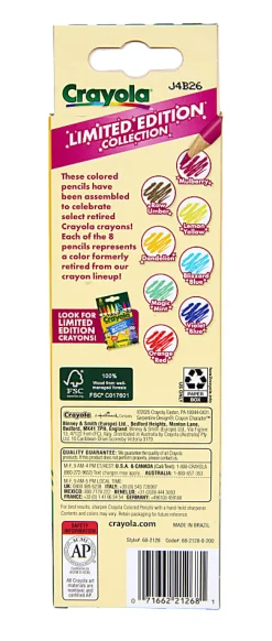 Crayola Limited Edition Colors Colored Pencils, 8 Ct, School Supplies, Coloring Supplies, Gifts for Kids Ages 5+