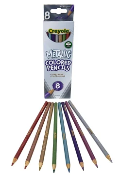Crayola® Metallic Color Pencils, Assorted Colors, Box Of 8 Color Pencils