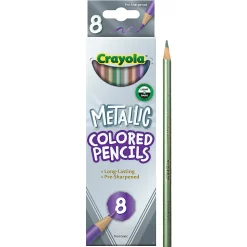 Crayola® Metallic Color Pencils, Assorted Colors, Box Of 8 Color Pencils