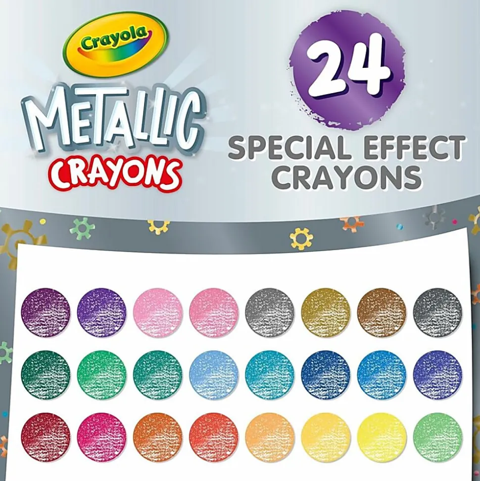 Crayola® Metallic Crayons, Pack Of 24 Crayons