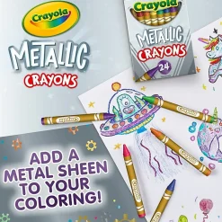 Crayola® Metallic Crayons, Pack Of 24 Crayons
