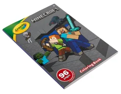 Crayola Minecraft Coloring Book for Kids (96pgs), Includes Minecraft Sticker Sheet, Kids Coloring Pages, Minecraft Gift for Boys & Girls, 3+