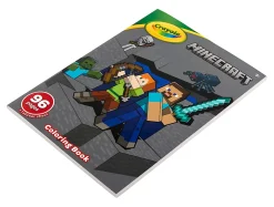 Crayola Minecraft Coloring Book for Kids (96pgs), Includes Minecraft Sticker Sheet, Kids Coloring Pages, Minecraft Gift for Boys & Girls, 3+