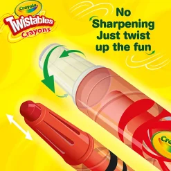 Crayola Mini Twistables Crayons, Mini Size, Assorted Colors, 10 Crayons Per Pack, Set Of 12 Packs
