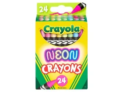 Crayola® Neon Crayons, Assorted Neon Colors, Pack Of 24 Crayons