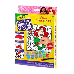 Crayola Paint & Peel Mosaic Stickers (20+ Pcs), Paint By Number For Kids, Mosaic Arts & Crafts, Kids Washable Paint, Sticker Sheet