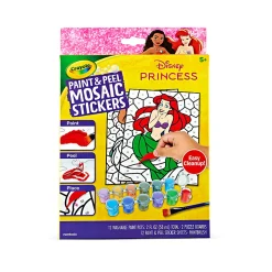 Crayola Paint & Peel Mosaic Stickers (20+ Pcs), Paint By Number For Kids, Mosaic Arts & Crafts, Kids Washable Paint, Sticker Sheet