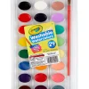 Crayola 24-Pan Washable Watercolor Paint, 2 Oz, Assorted Colors, Pack Of 24 Paint Colors