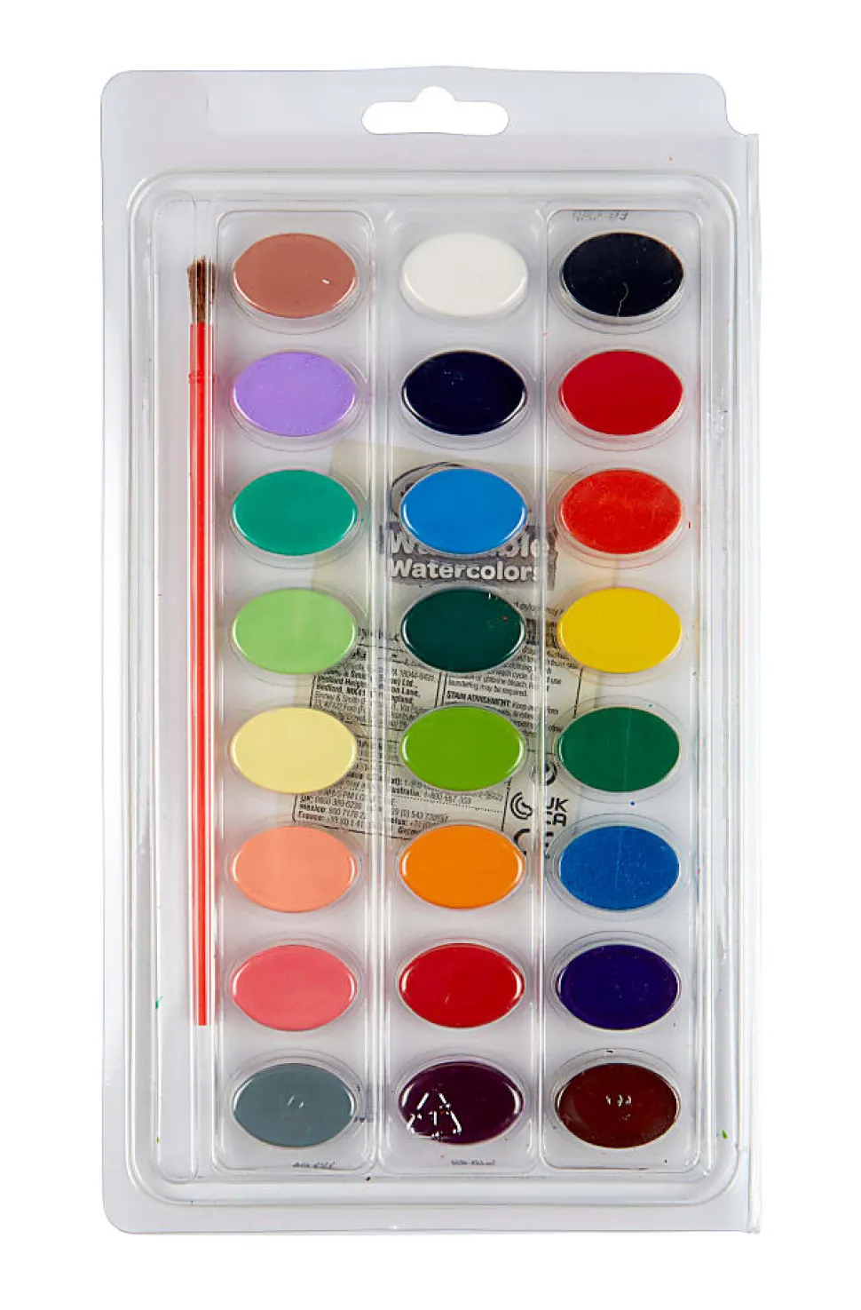 Crayola 24-Pan Washable Watercolor Paint, 2 Oz, Assorted Colors, Pack Of 24 Paint Colors
