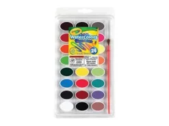 Crayola 24-Pan Washable Watercolor Paint, 2 Oz, Assorted Colors, Pack Of 24 Paint Colors