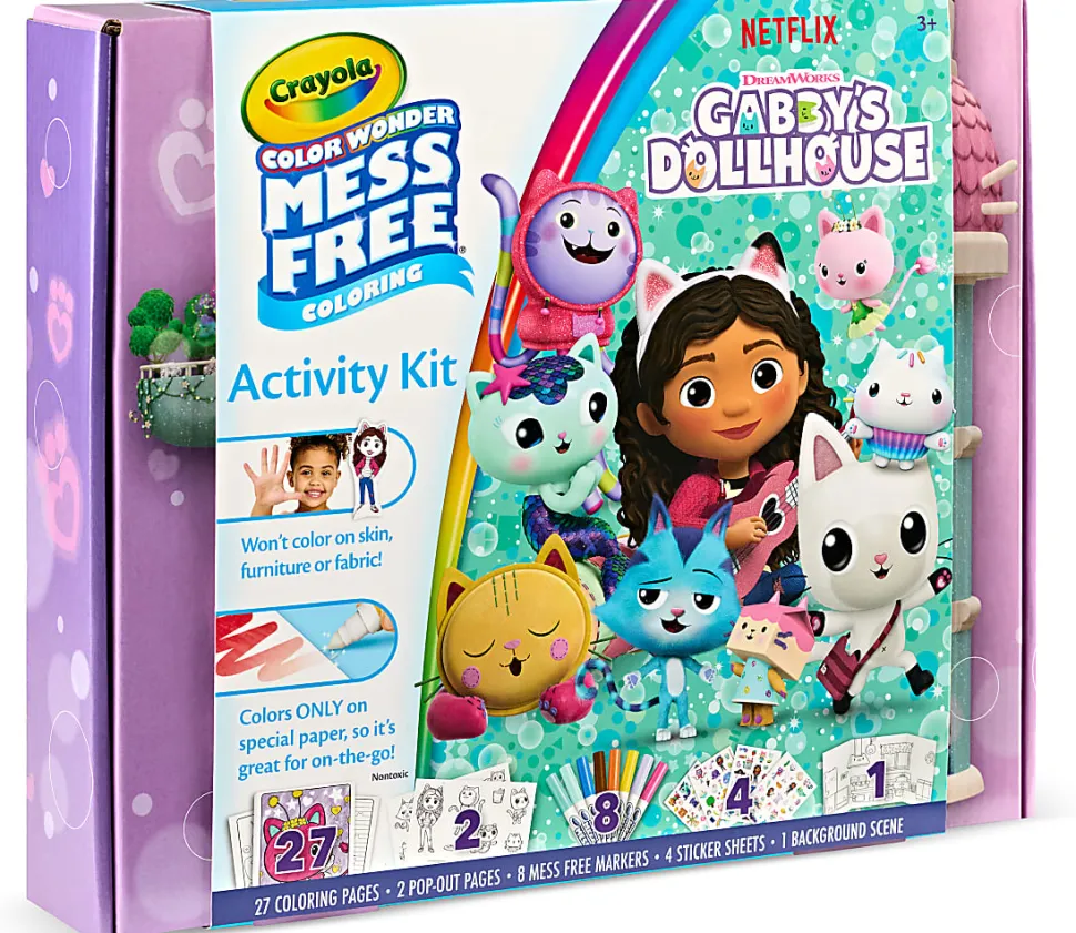 Crayola Paper Color Wonder Activity Kit, 8" x 10", Gabby's Dollhouse