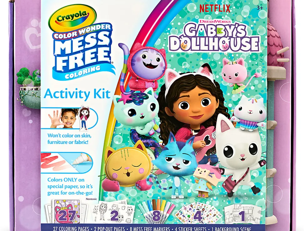 Crayola Paper Color Wonder Activity Kit, 8" x 10", Gabby's Dollhouse
