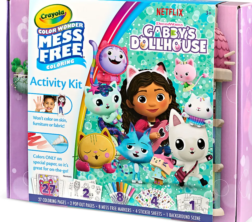 Crayola Paper Color Wonder Activity Kit, 8" x 10", Gabby's Dollhouse