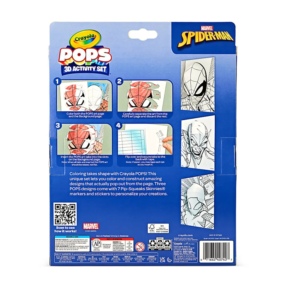 Crayola Paper POPs 3D Activity Set, Spider-Man