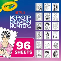 Crayola 96pg Coloring Book, K Pop Demon Hunters