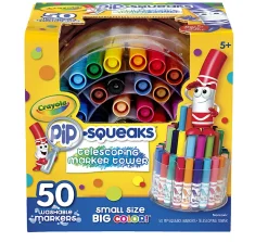 Crayola® Pip-Squeaks Markers With Tower Storage Case, Assorted Colors, Pack Of 50